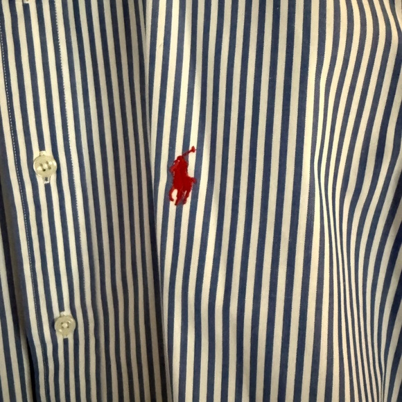 RALPH Ralph Lauren Women’s Navy & White Striped Shirt❗️ - Picture 3 of 10